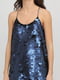 Сукня-футляр із відкритою спиною синя | 6442058 | фото 3