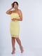 Сукня-футляр з візерунками жовта | 6442150