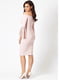 Сукня-футляр з мереживними вставками на рукавах у стилі флейти світло-рожева | 6442284 | фото 2