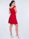 Сукня А-силуету з мереживом червона | 6442321 | фото 2