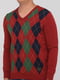 Пуловер червоний у ромб | 6442506 | фото 3