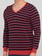 Пуловер червоний у смужку | 6442508 | фото 3