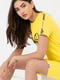 Сукня-футболка жовта з принтом | 6442586 | фото 3