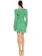 Платье А-силуэта зеленое с принтом | 6442702 | фото 2