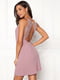 Сукня-футляр з мереживом рожева | 6442742 | фото 2