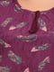 Блуза фіолетова з принтом | 6442792 | фото 4