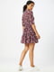 Платье А-силуэта бордовое в цветочный принт | 6442912 | фото 2