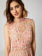 Платье А-силуэта розовое в цветочный принт | 6442933 | фото 4
