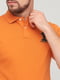 Футболка-поло оранжевая с вышивкой | 6442957 | фото 4