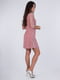 Сукня з мереживною ставкою спереду рожева | 6443418 | фото 2