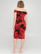 Сукня червона в квітковий принт | 6443462 | фото 2