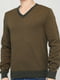 Пуловер оливкового цвета | 6443587 | фото 3