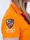 Футболка-поло оранжевая с лого | 6443727 | фото 6