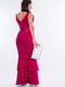Сукня з атласними вставками червона | 6443801 | фото 2