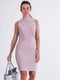 Платье с боковой отделкой по швам розовое | 6443838 | фото 3