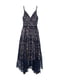 Платье с V-образным вырезом синее | 6443901 | фото 3