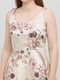 Платье бежевое с цветочным принтом | 6443911 | фото 3