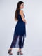Платье со шлейфом синее | 6443925 | фото 2