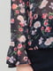 Блуза чорна з квітковим принтом | 6443936 | фото 4