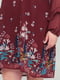 Сукня бордова з квітковим принтом | 6443971 | фото 4