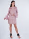 Сукня з велюровими візерунками рожева | 6444001 | фото 3