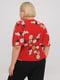 Блуза червона з квітковим принтом | 6444119 | фото 2