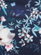 Сукня синя з квітковим принтом | 6444136 | фото 4