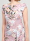 Платье розовое с цветочным принтом | 6444184 | фото 3