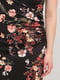 Сукня чорна з квітковим принтом | 6444190 | фото 4