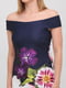 Платье фиолетовое с цветочным принтом | 6444191 | фото 3
