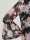 Сукня чорна з квітковим принтом | 6444228 | фото 4