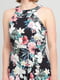 Сукня чорна з квітковим принтом | 6444236 | фото 3