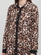 Платье коричневое в леопардовый принт | 6444555 | фото 3