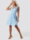 Платье с пуговицами голубое | 6444825 | фото 3