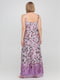 Платье фиолетовое с цветочным принтом шелковое | 6444934 | фото 2