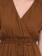 Платье А-силуэта коричневое | 6445011 | фото 4
