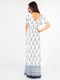 Платье А-силуэта белое с принтом | 6445015 | фото 2