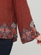 Блуза терракотовая с принтом | 6445028 | фото 4