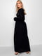 Сукня А-силуету чорна з вишивкою | 6445231 | фото 2