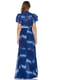 Платье А-силуэта синее с абстрактным принтом | 6445241 | фото 2