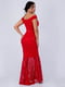 Платье кружевное красное | 6445252 | фото 2