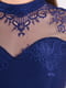 Сукня з тонким мереживом синя | 6445255 | фото 3