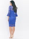 Платье-футляр синее кружевное | 6445268 | фото 2