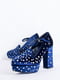 Туфлі сині із декором | 6445408 | фото 3