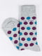 Шкарпетки сірі в різнокольоровий горох | 6445728 | фото 2