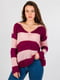 Пуловер рожевий у смужку | 6445756 | фото 3