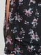 Блуза чорна з квітковим принтом | 6445761 | фото 4