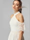 Платье А-силуэта белое | 6445768 | фото 5