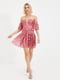 Платье А-силуэта розовое в горох | 6445771 | фото 3