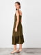 Сукня А-силуету кольору хакі | 6445794 | фото 2